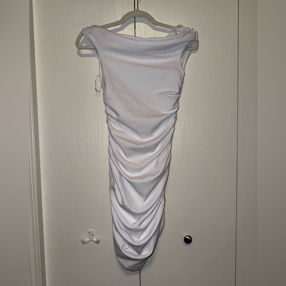 Abercrombie & Fitch one shoulder ruched mini dress